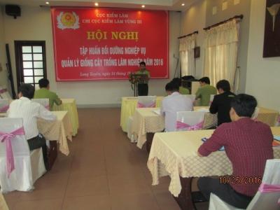Chi cục Kiểm lâm Vùng III phối hợp với Chi cục Kiểm lâm tỉnh An Giang tổ chức Hội nghị tập huấn nghiệp vụ giống cây trồng lâm nghiệp 2016
